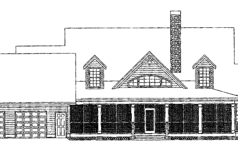 Home Plan - Exterior - Rear Elevation 1 for Craftsman House Plan #929-399 - 4 bed, 3 bath
