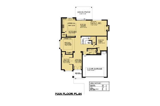 Floor Plan - Main Floor for Traditional House Plan #1066-61 - 4 bed, 3 bath