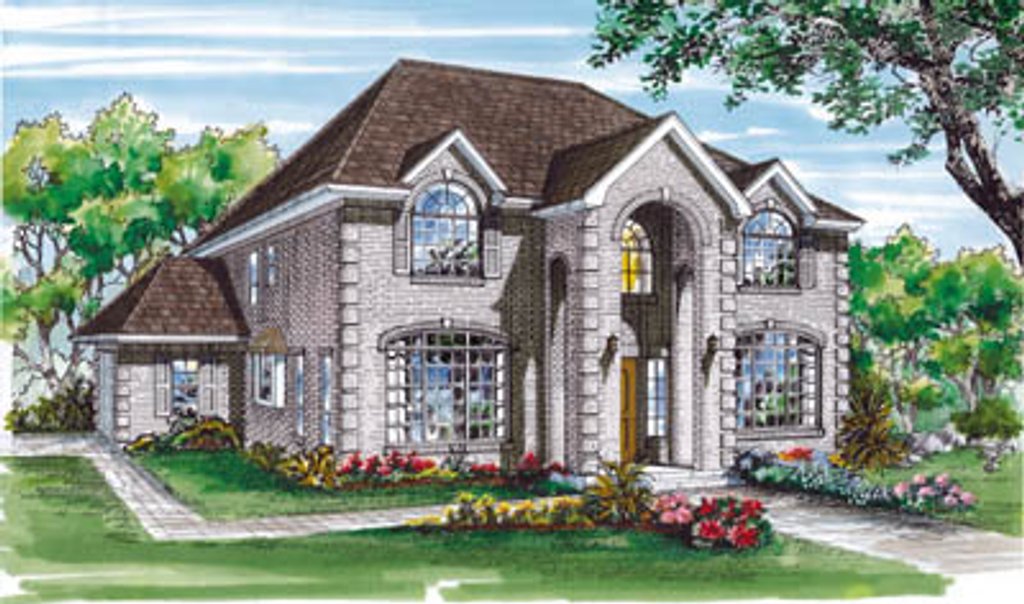 European Style House Plan - 4 Beds 2.5 Baths 2788 Sq/Ft Plan #47-530