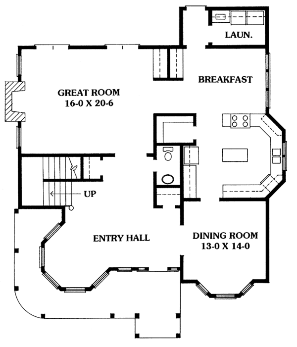 Architectural House Design - Victorian Floor Plan - Main Floor Plan #1014-60