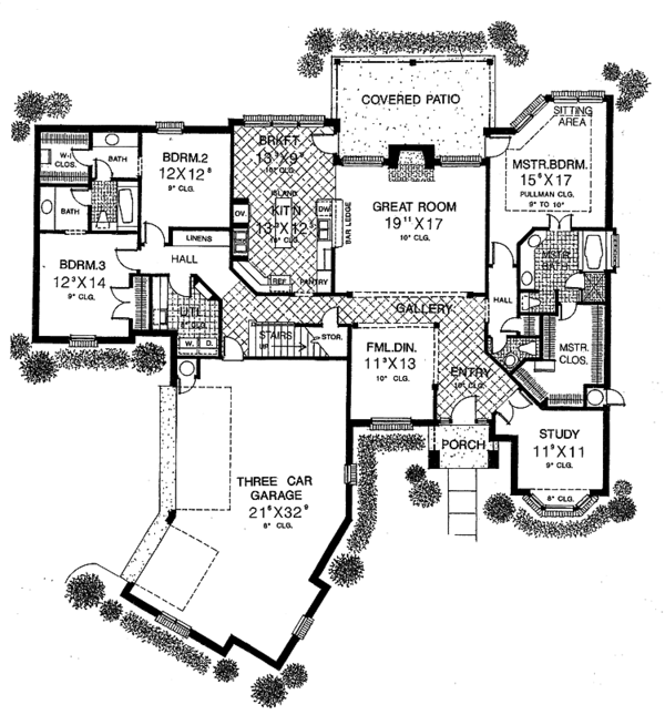 Home Plan - Classical Floor Plan - Main Floor Plan #310-1202