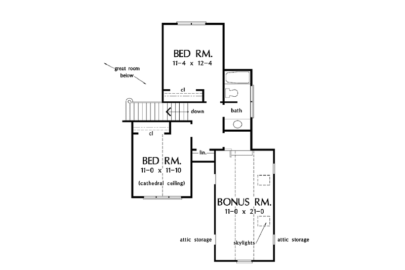 Dream House Plan - Floor Plan - Upper Floor for Traditional House Plan #929-493 - 3 bed, 2.5 bath