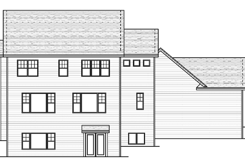 Dream House Plan - Exterior - Rear Elevation for European House Plan #51-633 - 4 bed, 2.5 bath