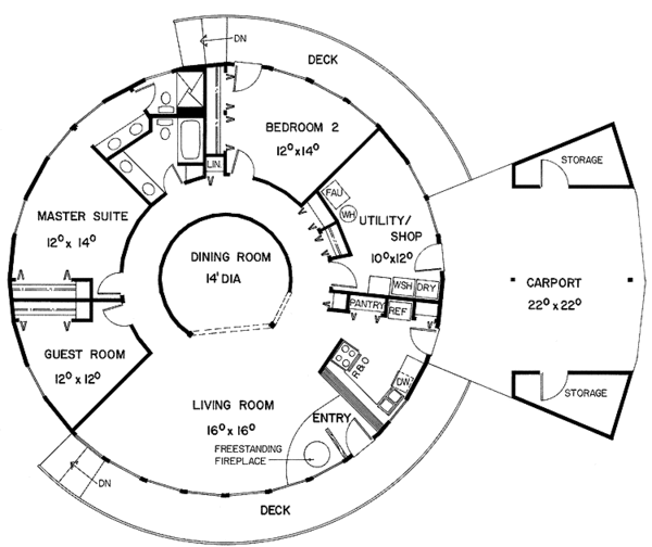 House Plan Design - Craftsman Floor Plan - Main Floor Plan #60-926