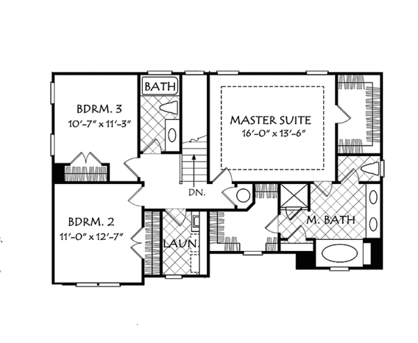 Dream House Plan - Country Floor Plan - Upper Floor Plan #927-950