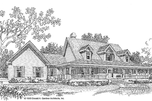 Country Exterior - Front Elevation Plan #929-151