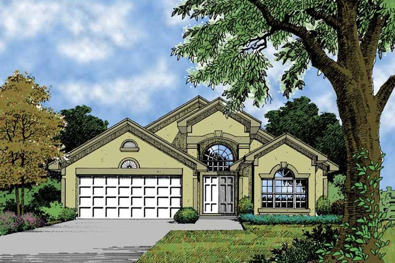 Home Plan - Mediterranean Exterior - Front Elevation Plan #417-624