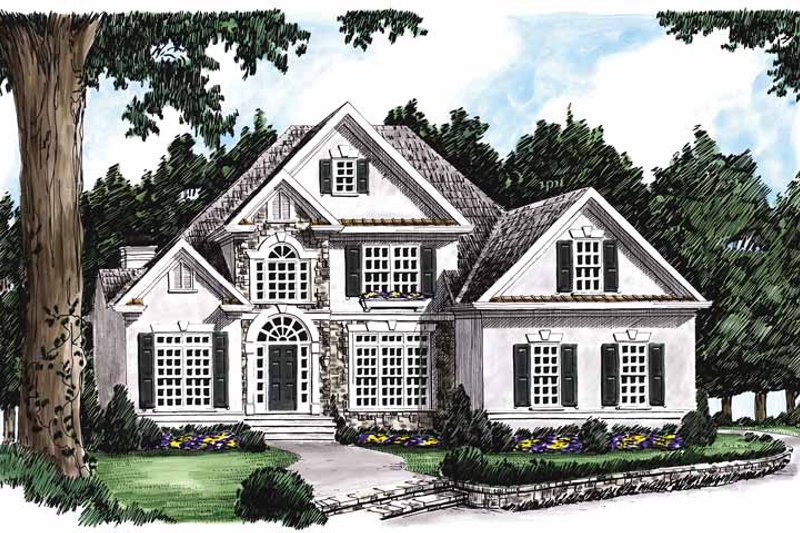 Dream House Plan - European Exterior - Front Elevation Plan #927-64