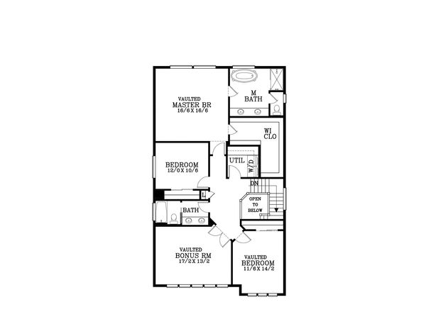 House Plan Design - Craftsman Floor Plan - Upper Floor Plan #53-587