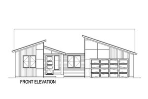 Exterior - Front Elevation 3 for Contemporary House Plan #569-72 - 3 bed, 2 bath