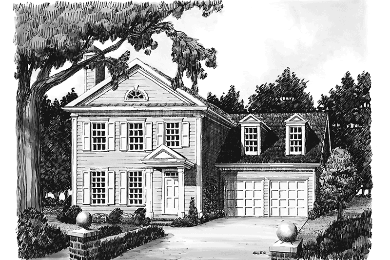 Home Plan - Exterior - Front Elevation 3 for Classical House Plan #927-712 - 3 bed, 2.5 bath