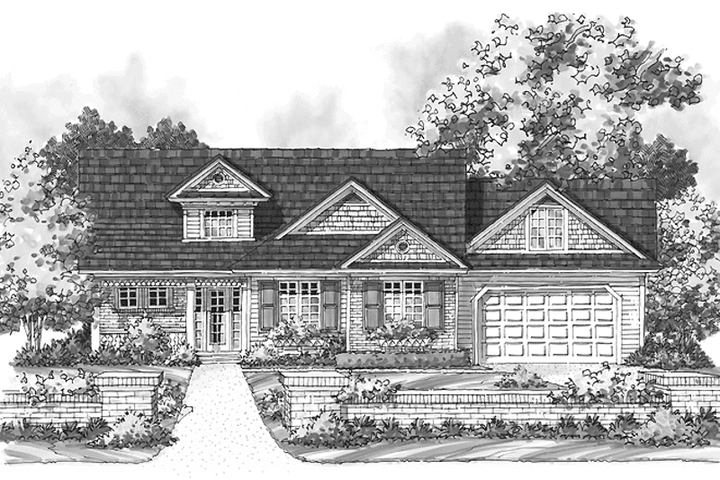 Home Plan - Exterior - Front Elevation 3 for Country House Plan #930-249 - 3 bed, 2 bath