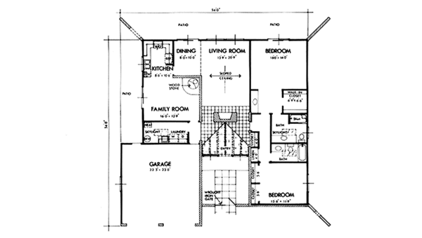 Architectural House Design - Contemporary Floor Plan - Main Floor Plan #320-1349