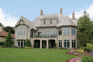 Exterior - Rear Elevation for Country House Plan #928-166 - 3 bed, 4 bath