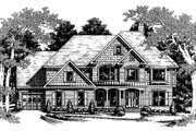Traditional Style House Plan - 5 Beds 4.5 Baths 3384 Sq/Ft Plan #927-756 Exterior 