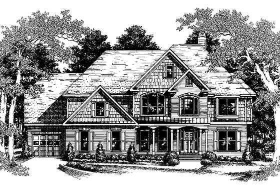 Exterior - Front Elevation 4 for Traditional House Plan #927-756 - 5 bed, 4.5 bath