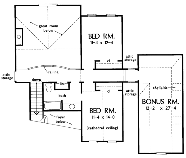 House Design - Traditional Floor Plan - Upper Floor Plan #929-247