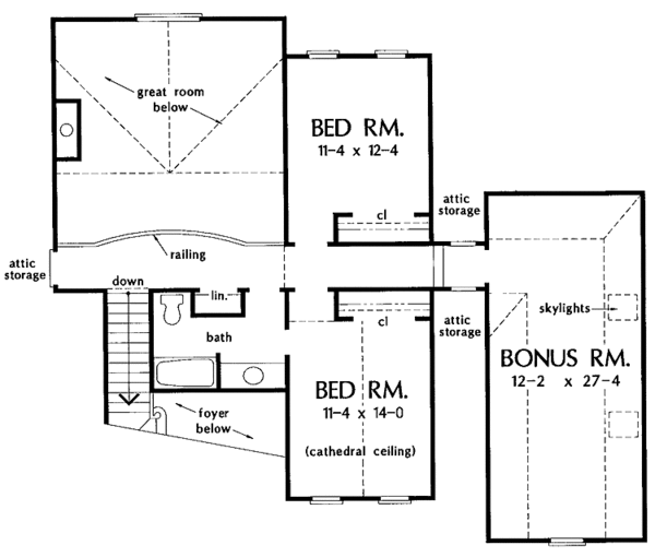 House Plan Design - Traditional Floor Plan - Upper Floor Plan #929-247