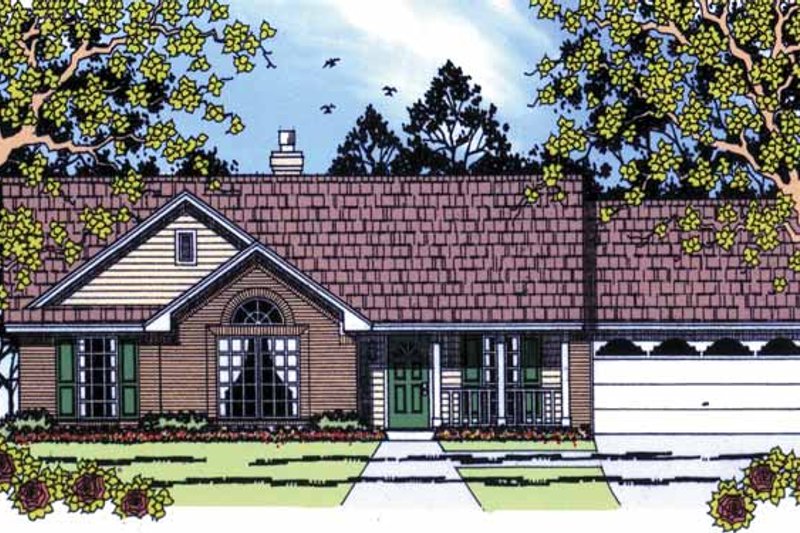 Dream House Plan - Country Exterior - Front Elevation Plan #42-588
