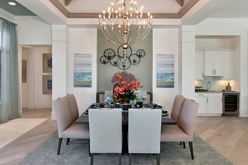 Architectural House Design - Interior - Dining Room for Mediterranean House Plan #1017-156 - 3 bed, 3.5 bath