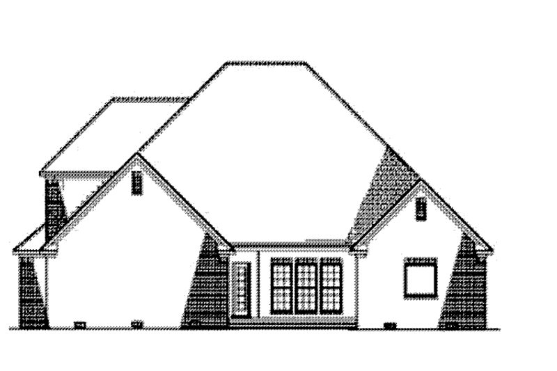 Architectural House Design - Exterior - Rear Elevation for Traditional House Plan #17-2793 - 3 bed, 3.5 bath