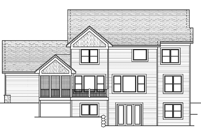 Home Plan - Exterior - Rear Elevation for Traditional House Plan #51-668 - 4 bed, 2.5 bath