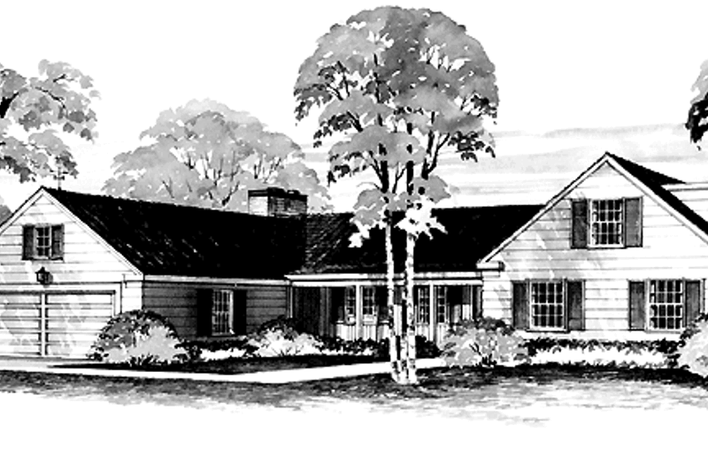 Home Plan - Country Exterior - Front Elevation Plan #72-574