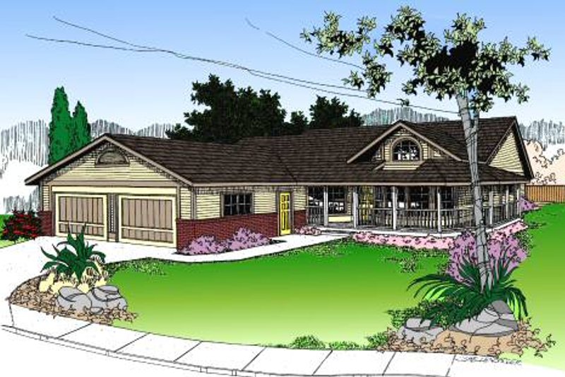 Home Plan - Country Exterior - Front Elevation Plan #60-148