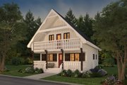 Cabin Style House Plan - 3 Beds 2 Baths 1286 Sq/Ft Plan #47-665 