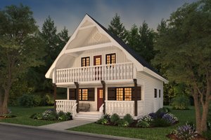Country Style House Plan - 2 Beds 2 Baths 914 Sq/Ft Plan #47-1090