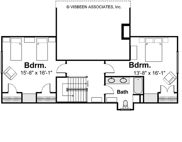 House Design - Craftsman Floor Plan - Upper Floor Plan #928-199