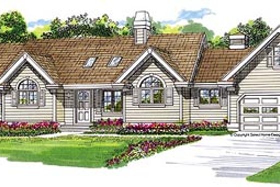 Exterior - Front Elevation for Traditional House Plan #47-333 - 3 bed, 2 bath