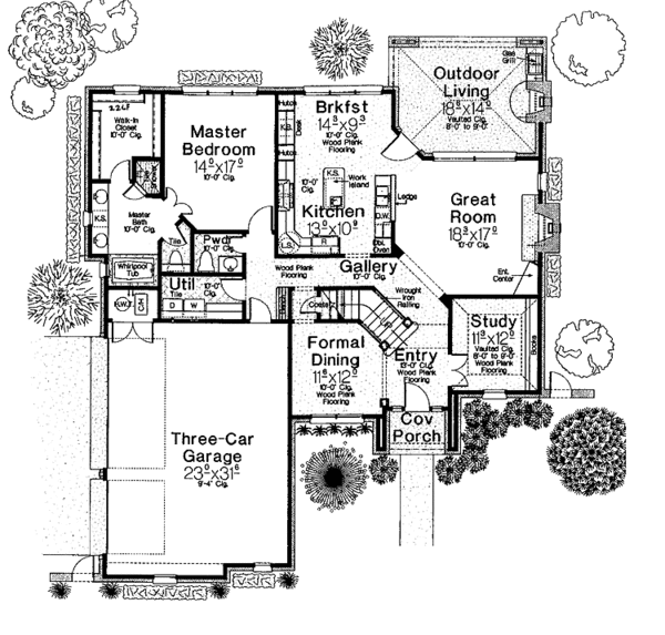 House Plan Design - Country Floor Plan - Main Floor Plan #310-1252