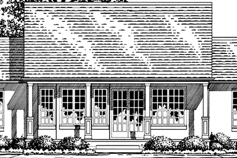 Home Plan - Exterior - Rear Elevation for Classical House Plan #472-216 - 3 bed, 2 bath
