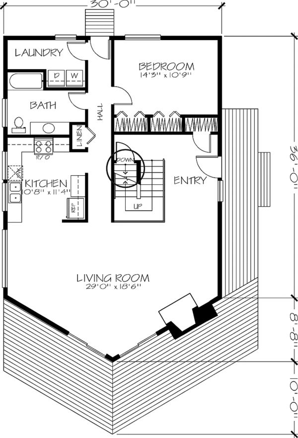House Plan Design - European Floor Plan - Main Floor Plan #320-1202