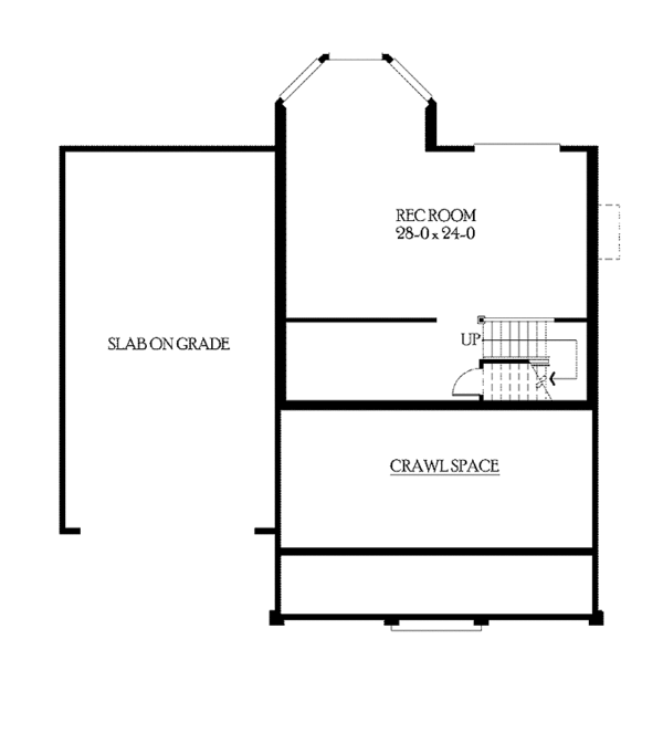 Architectural House Design - Craftsman Floor Plan - Lower Floor Plan #132-375