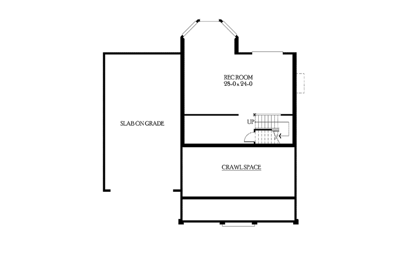 Home Plan - Floor Plan - Lower Floor for Craftsman House Plan #132-375 - 4 bed, 2.5 bath