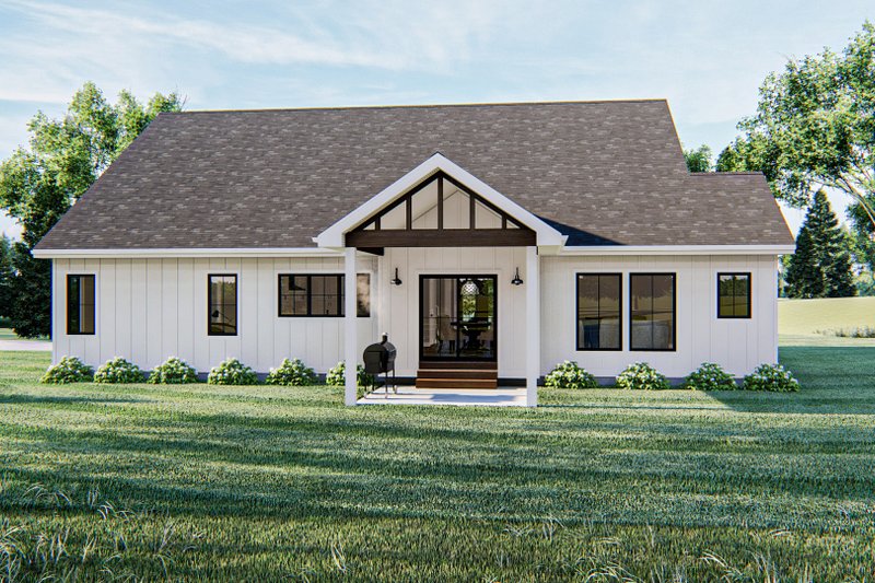 Dream House Plan - Exterior - Rear Elevation for Farmhouse House Plan #455-270 - 3 bed, 2.5 bath