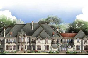House Blueprint - European Exterior - Front Elevation Plan #119-172