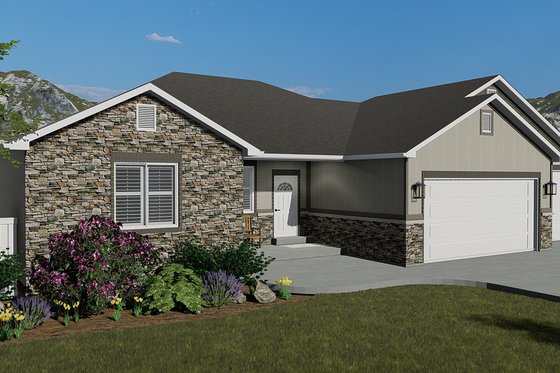 Exterior - Front Elevation 3 for Traditional House Plan #1060-45 - 3 bed, 2 bath