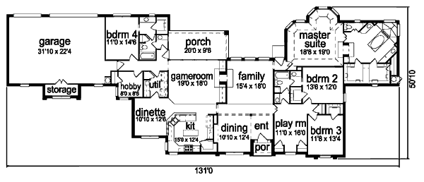 Dream House Plan - Traditional Floor Plan - Main Floor Plan #84-407