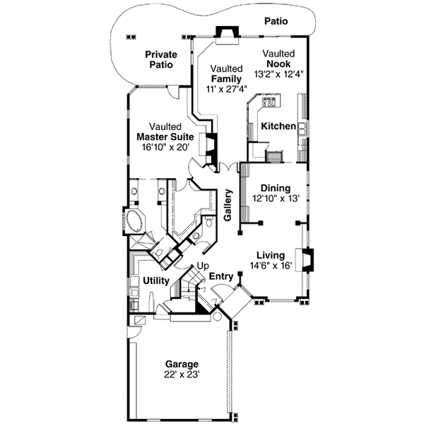 Modern Floor Plan - Main Floor Plan #124-351