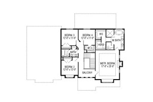 Floor Plan - Upper Floor for Craftsman House Plan #920-74 - 6 bed, 3.5 bath