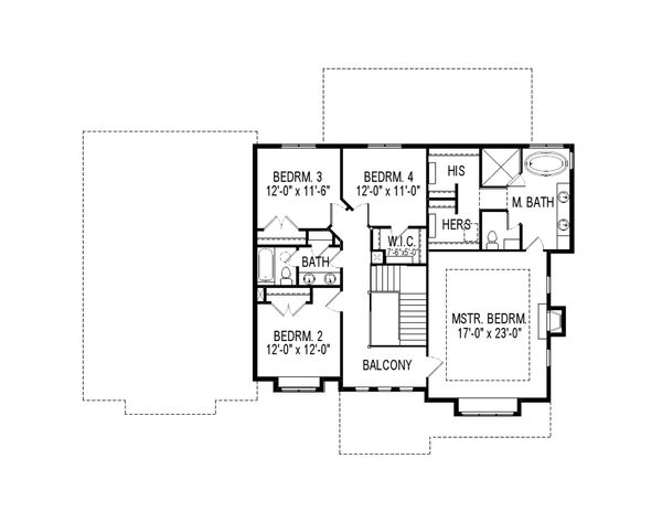 Home Plan - Craftsman Floor Plan - Upper Floor Plan #920-74