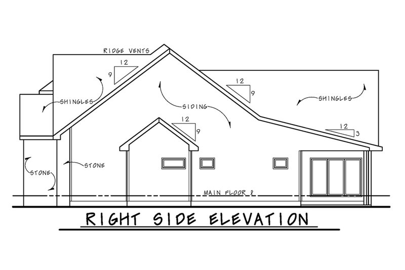 Dream House Plan - Right Side Elevation