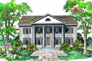 Southern Exterior - Front Elevation Plan #72-148