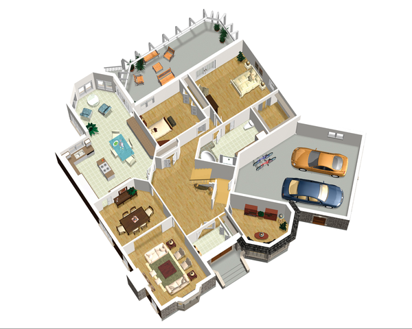 Architectural House Design - European Floor Plan - Main Floor Plan #25-4695