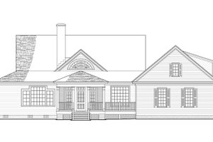 Exterior - Rear Elevation for Cottage House Plan #137-412 - 4 bed, 3.5 bath