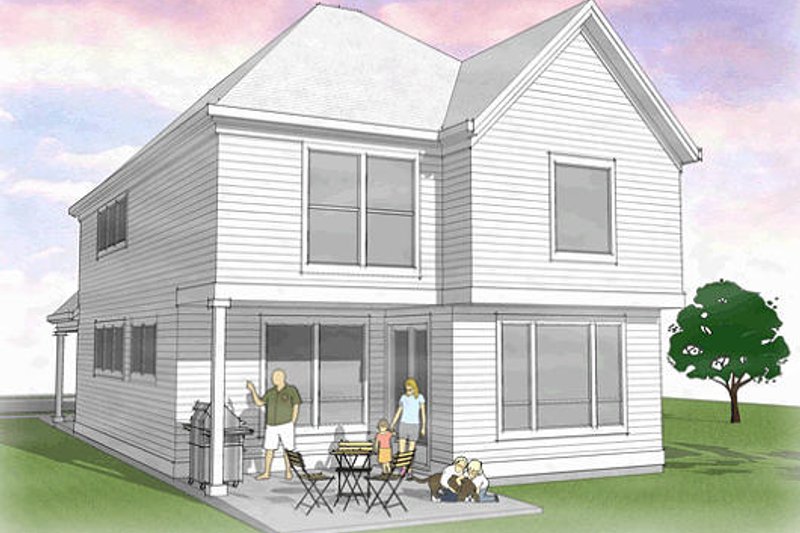 Home Plan - Exterior - Rear Elevation for Country House Plan #48-500 - 3 bed, 2.5 bath