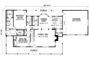 Country Style House Plan - 3 Beds 3 Baths 2179 Sq/Ft Plan #40-408 